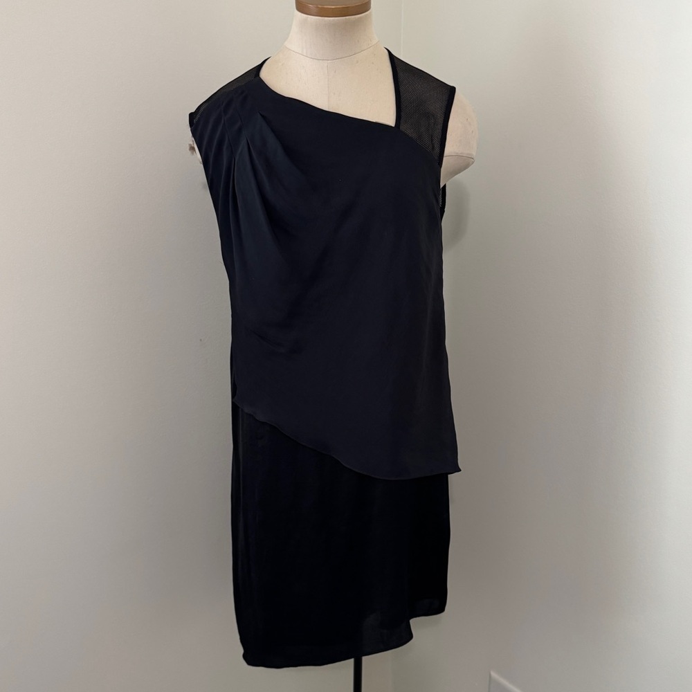 Rag & Bone Small Black Sleeveless Mini‎ Dress ~ Mesh Going Out New Year’s Edgy